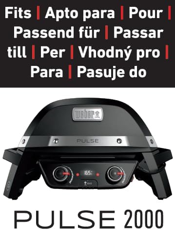 Weber Premium Grill Abdeckhaube für Pulse 2000, atmungsaktiv UV- &amp; wasserbeständig, Schutz for Wind