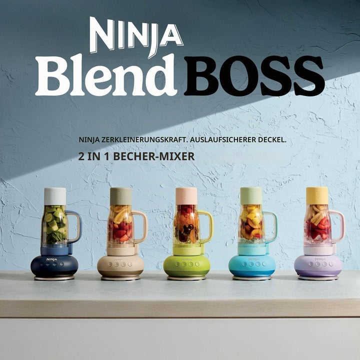 Ninja BlendBoss DB351UKST Mixer mit tragbarem Becher, persönlicher Mixer mit abnehmbarem Reisebecher