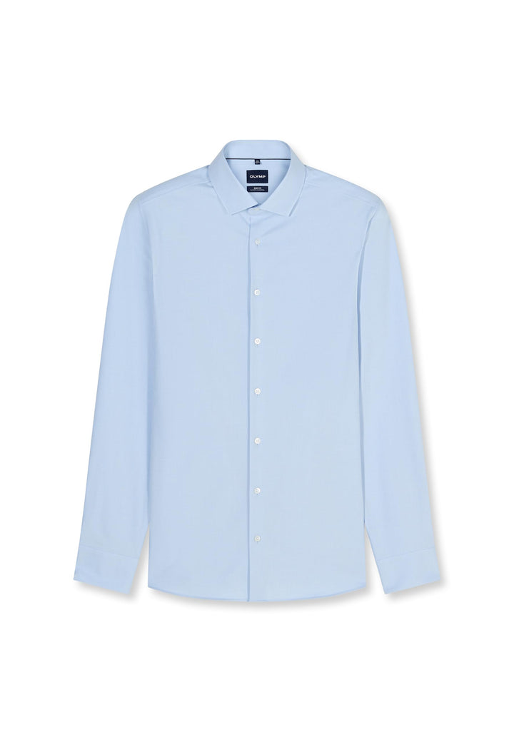 OLYMP Herren Oberhemd Langarm 073464,Twill,Level 5 Body fit (15.05.2015 - F16),Modern Kent 37 Bleu,