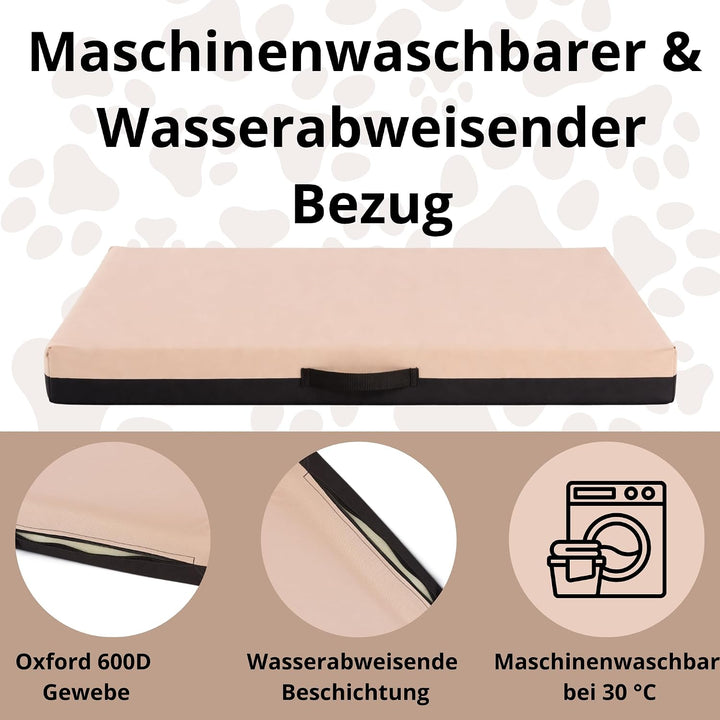 COOL PET Komplett anpassbare Premium-Orthopädische VISCO-Memory-Foam Hundematratze (Grösse, Farbe &amp;
