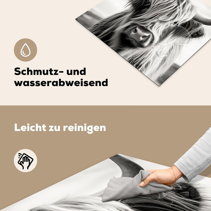 Herdabdeckplatte 59x52 cm Einteilig Ceranfeld Abdeckplatte für Induktionsschutz Ceranfeldabdeckung V