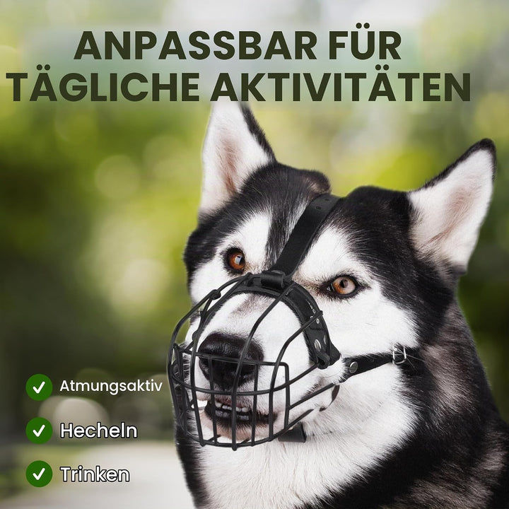 BRONZEDOG Hundemaulkorb Verstellbar Robustes PVC/Metalldrahtkorb für Grosse und Sehr Grosse Hunde mi