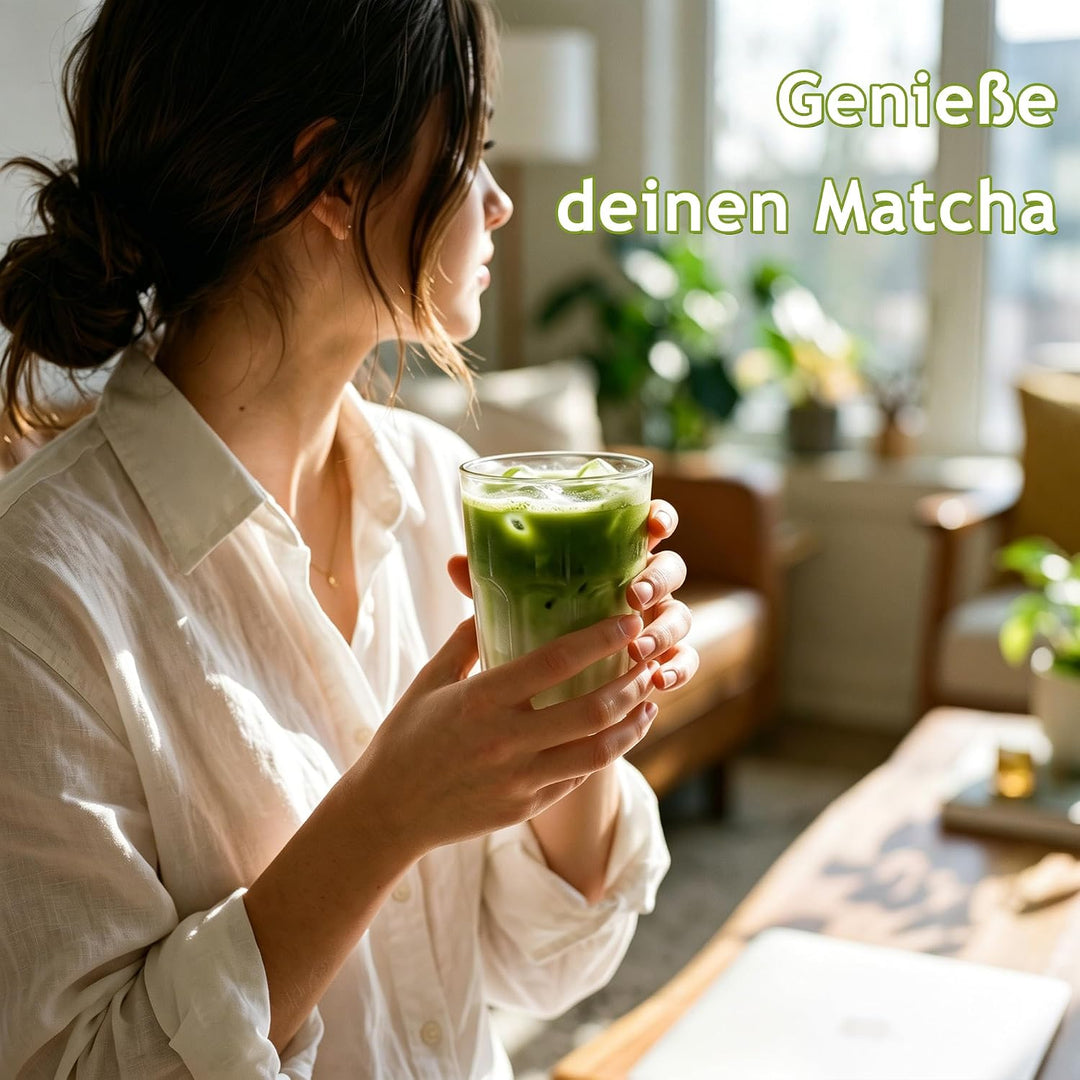 Matcha Set Rosa 7-teilig Bambus Matcha Besen Set Matcha Schalen Set, Rosa
