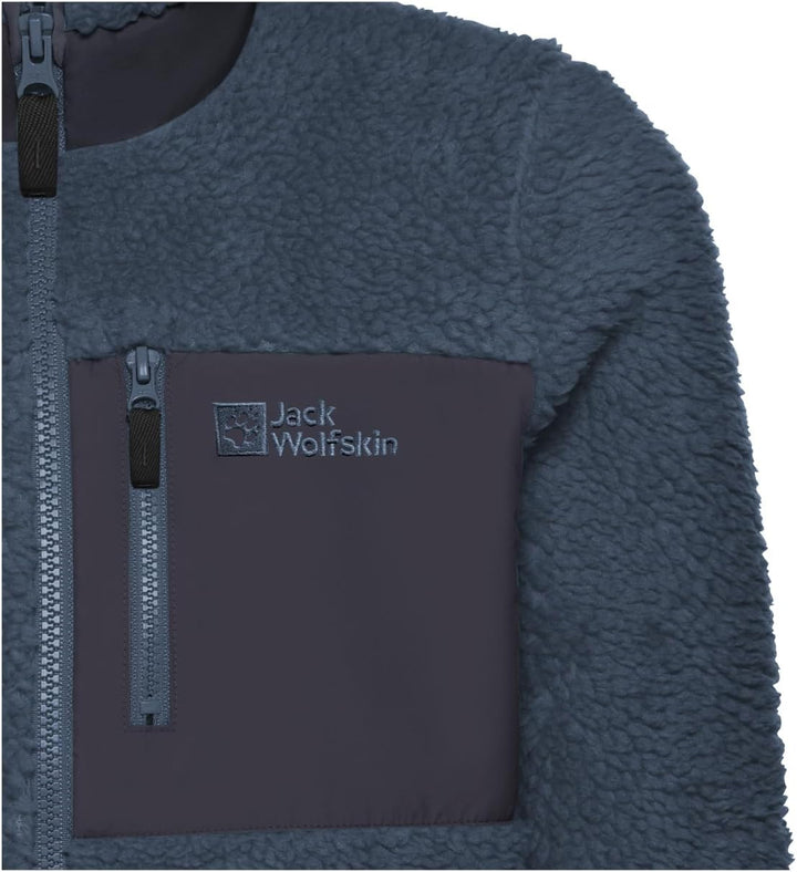 Jack Wolfskin Unisex Kinder Ice Curl Jacket K Fleece-Jacke 92 midnight sky, 92 midnight sky