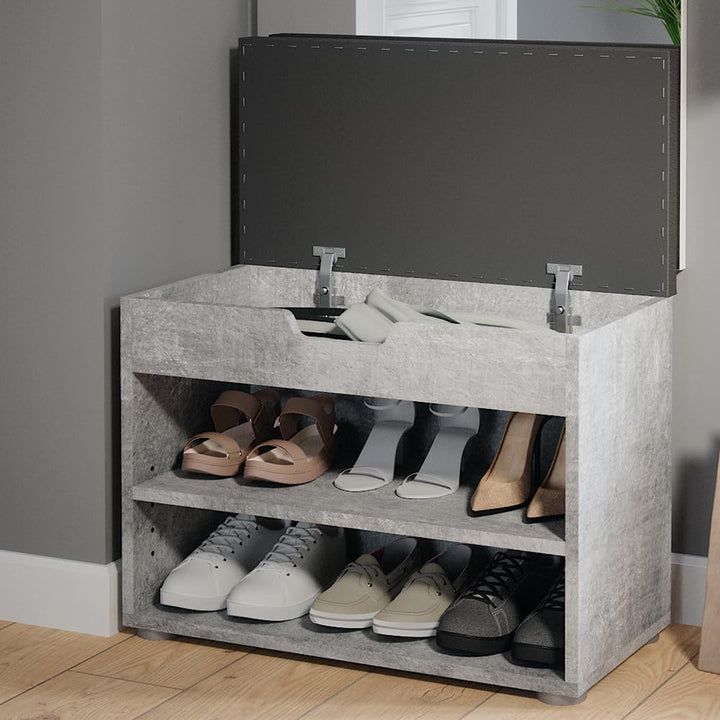 Vicco Schuhbank Rolfe, Beton/Anthrazit, 60 x 45 cm