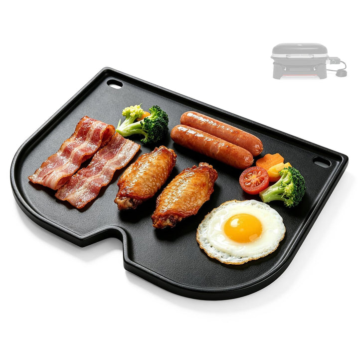28,5 x 21cm Gusseisen Grillplatte für Weber Lumin Compact Elektrogrill, Hitzebeständiges Elektrogril