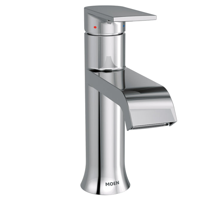 Moen Genta LX 6702 Einhand-Waschbeckenarmatur aus Chrom mit optionaler Deckplatte und niedrigem Boge