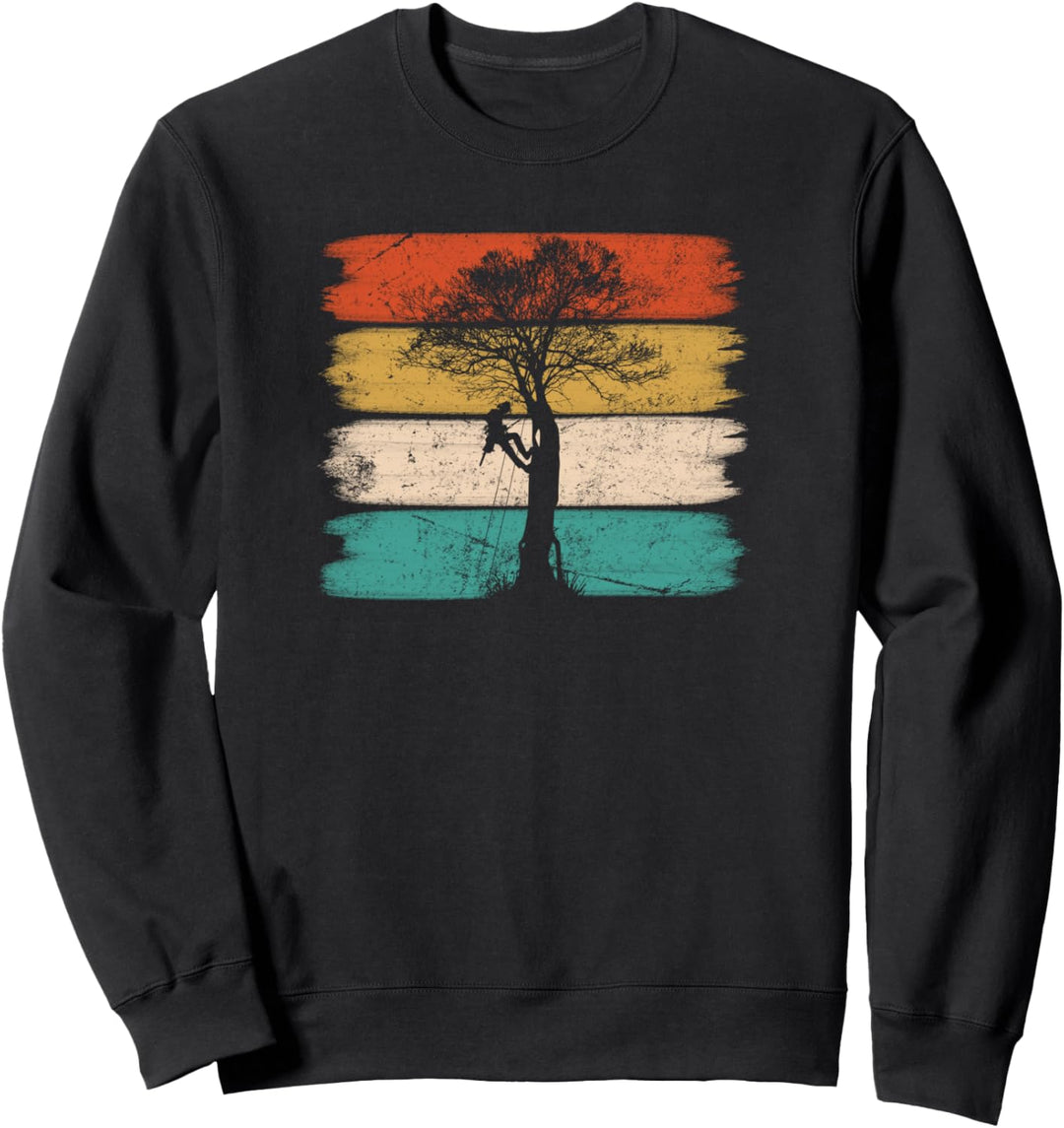 Streifen Vintage Style Design Arborist Sweatshirt