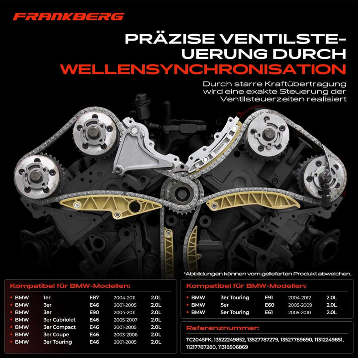 Steuerkettensatz für 1er E87 118d 120d 3er E46 E90 E91 318d 320d 5er E60 E61 520d 2.0L 2001-2012 112