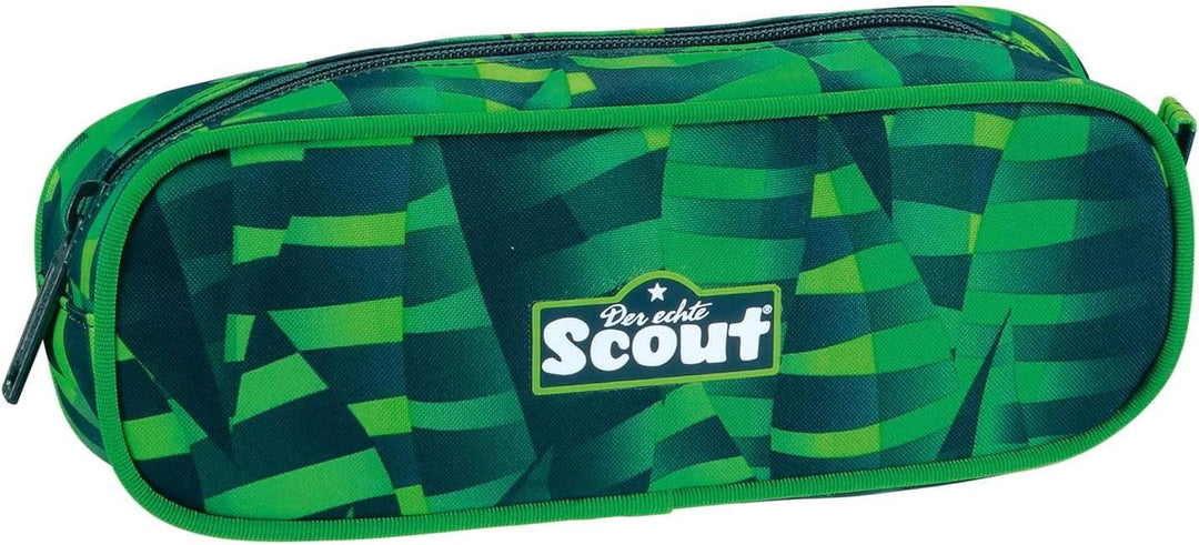 SCOUT Schulranzen Basic Neo Set 4-teilig Danger Dino grün