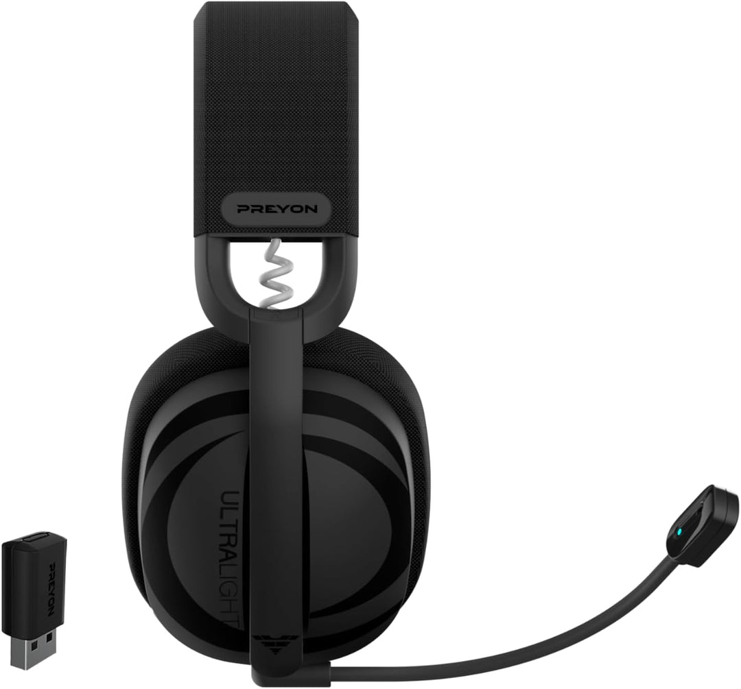 PREYON Tornado Fly, Funk-Kopfhörer, Gaming, Arbeit, Ohrbügel, Bluetooth, PC, Konsole, Smartphone, Sc