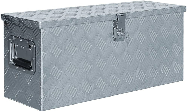 vidaXL Aluminiumkiste 76,5x26,5x33cm Alu Box Koffer Werkzeugbox Transportkiste 76.5 x 26.5 x 33 cm S