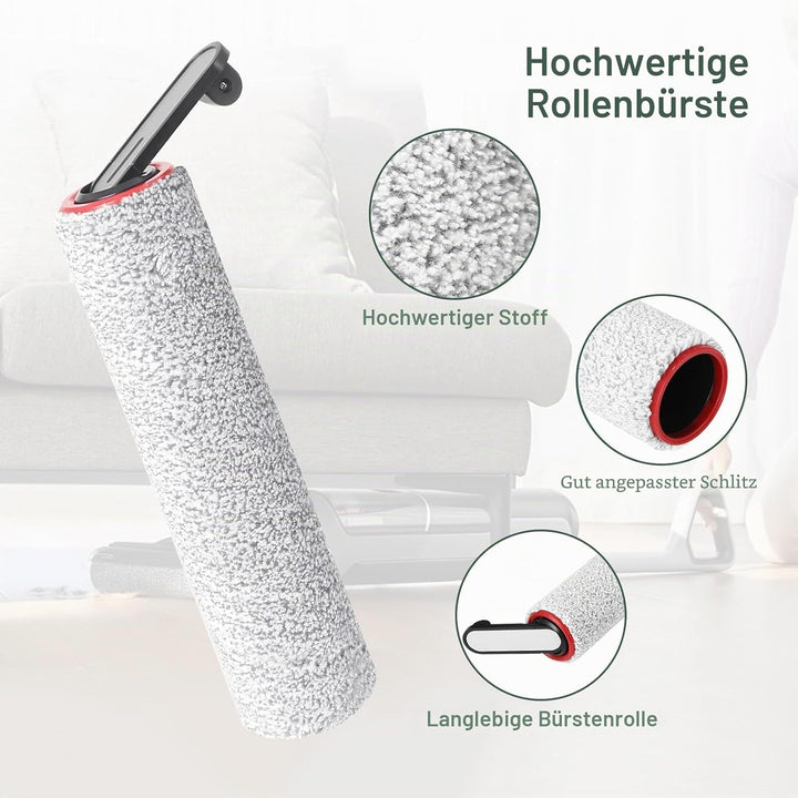 PeakLife 7 Stück Zubehör für Dreame H14 Pro, H14 Dual, H14, Nass und Trockensauger, 3 Bürstenrolle,