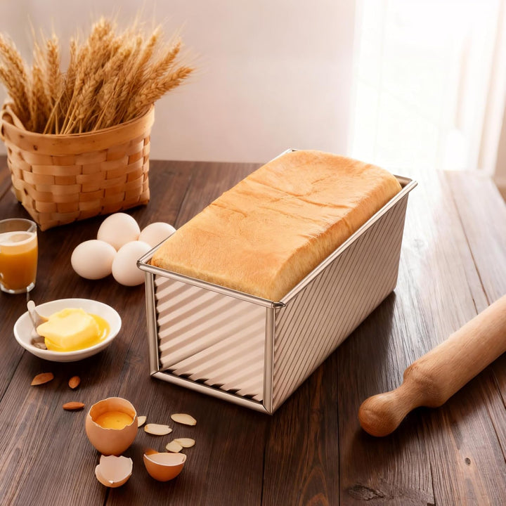 1000g Toastbrot Backform Mit Deckel, Kastenform Kuchen Rechteckig Kuchenform Eckig Kastenform Brotba