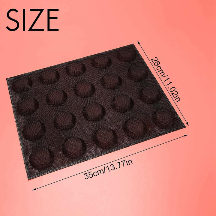 XIAOJUN Silikonform mit 20 Löchern Cake T Mini Pizza Modell Round Bread Hamburger Antihaft-Backform