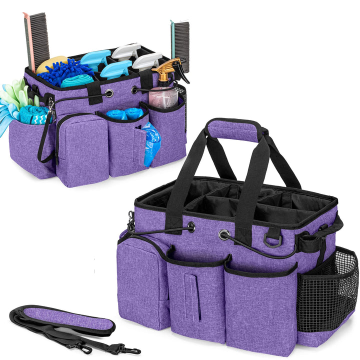 LoDrid Grosser Professioneller Reinigung Tasche mit abnehmbarer Trennwand, Reinigung Tragetasche mit