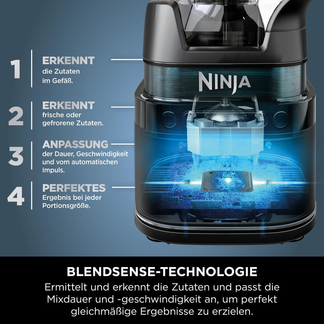 Ninja 2-in-1 Detect Power Mixer Pro &amp; Single Serve, 1200W Mixer mit Krug, &amp; 2x Single Serve Tassen,