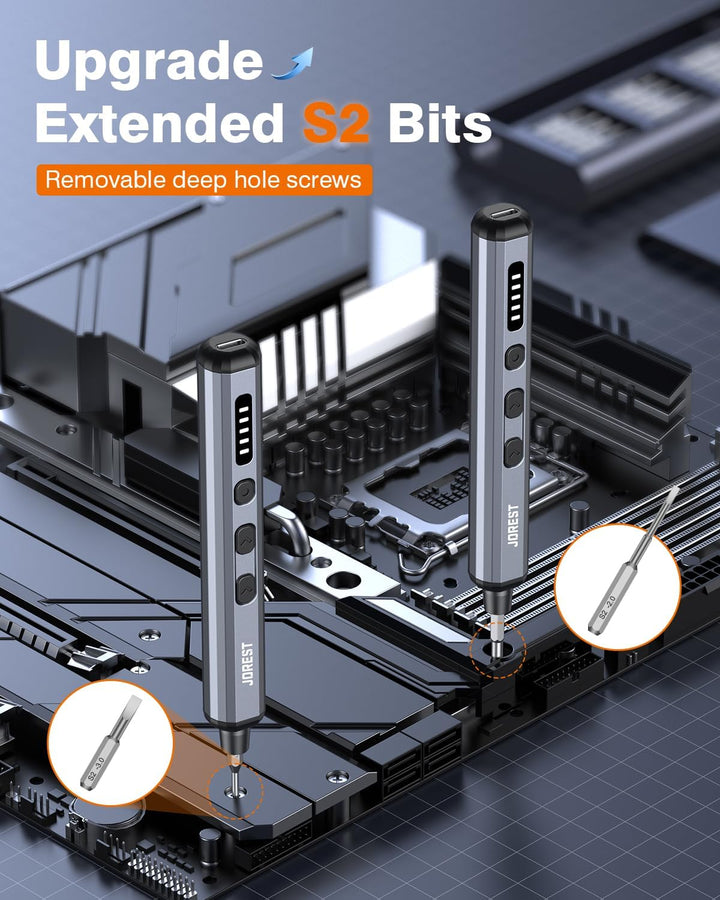 JOREST Mini Elektro Schraubendreher Set, 38 in 1Magnetische Präzisions Schraubendreher Kit, Reparatu