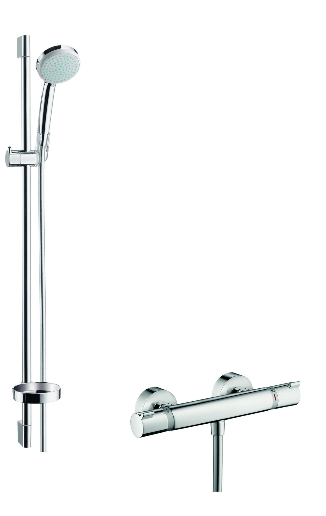 hansgrohe Thermostatset Croma 100 (0,90m, 4 Strahlarten) Chrom 0,90m Set 4 Strahlarten, 0,90m Set 4