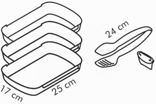 Tescoma Panierschalen Set 3-teilig mit Zange, Panierstrasse für Schnitzel