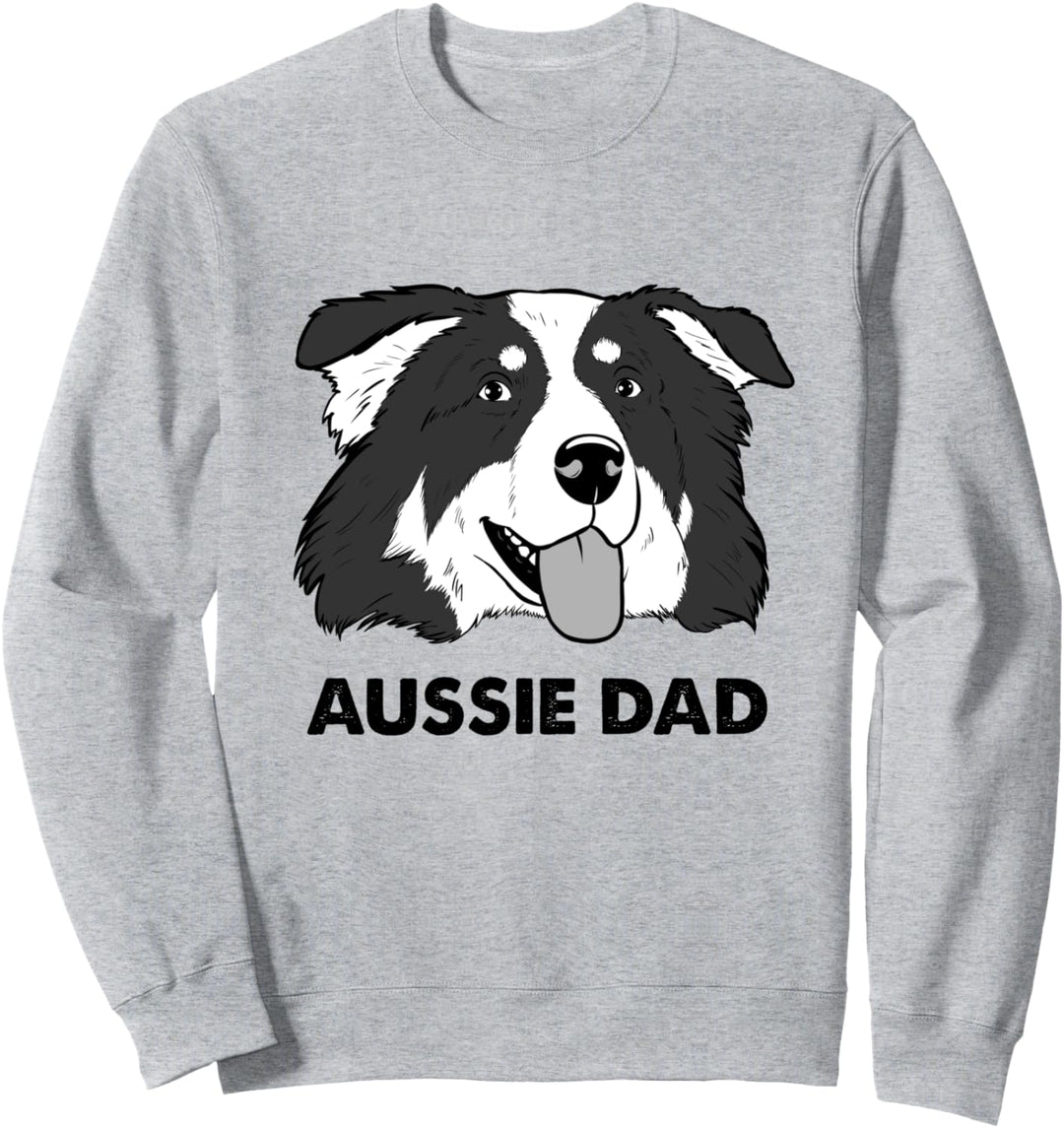 Tri Merle Aussie Papa Hund Australian Shepherd Aussie Dad Sweatshirt