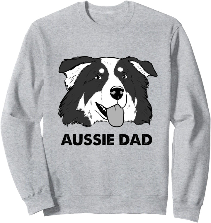Tri Merle Aussie Papa Hund Australian Shepherd Aussie Dad Sweatshirt