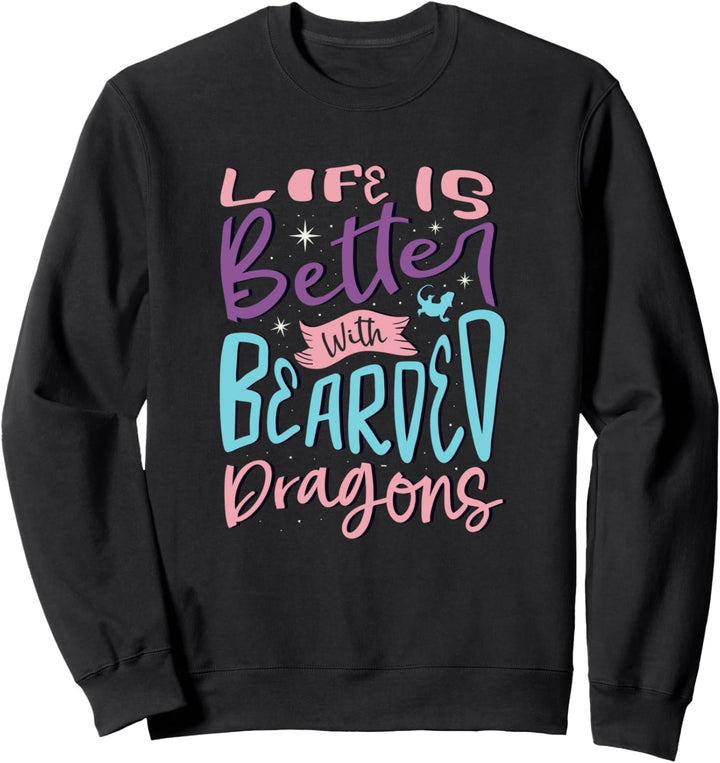 Leben mit Bartagamen Pogona Reptilien Sweatshirt