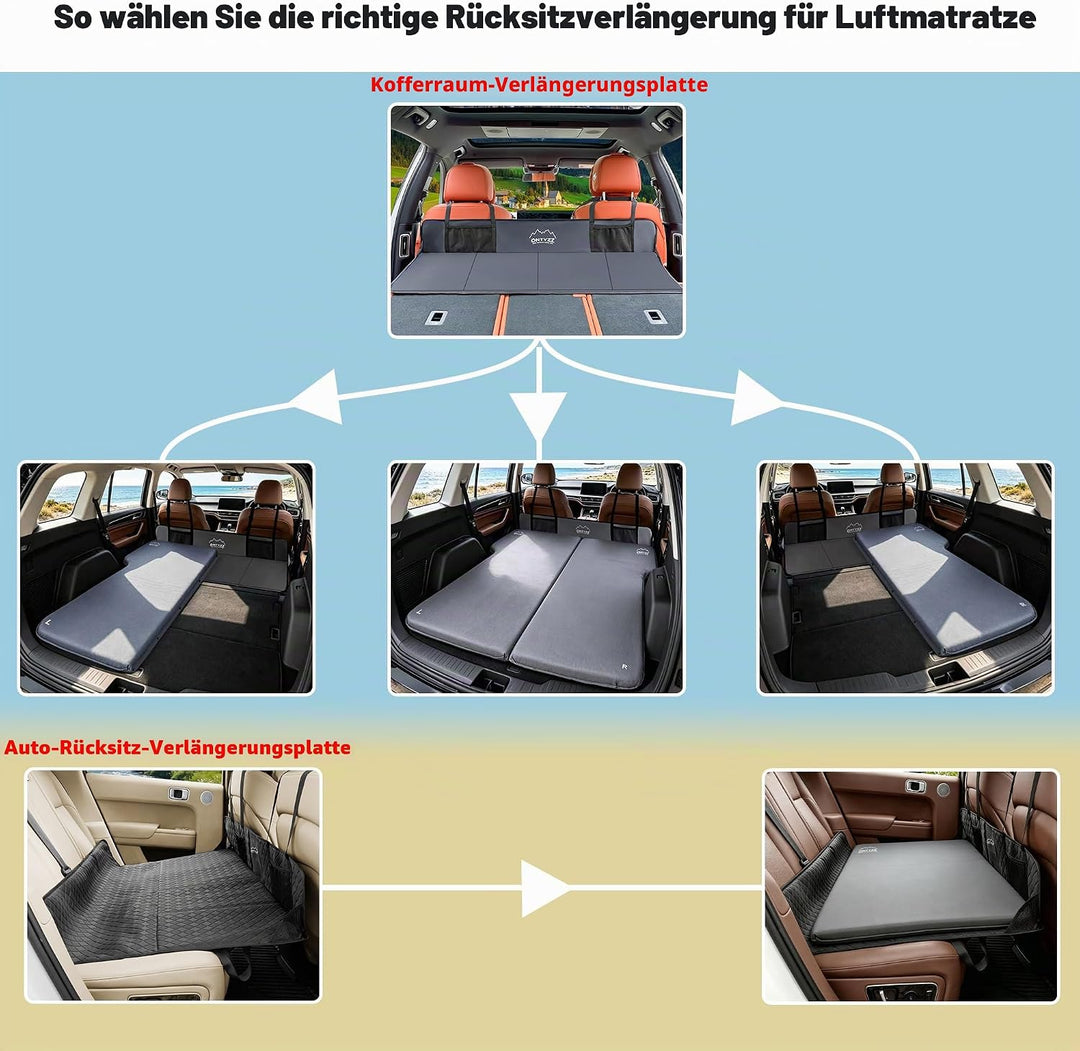 ONTYZZ Nicht-aufblasbar Auto Camping Matratze Zusammenklappbar SUV Bettmatratze für Schlafen Tragbar