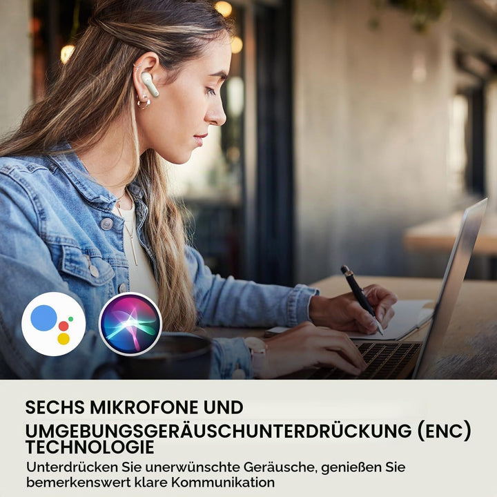 CREATIVE Zen Air Plus Leichte, echte kabellose In-Ears mit Bluetooth LE-Audio, hybrider aktiver Gerä