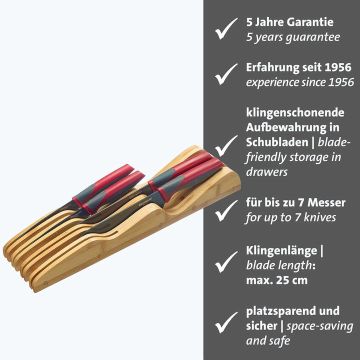 Westmark Messerablage – praktische Messeraufbewahrung für Schubladen, schlankes Design, idealer Mess