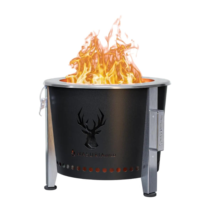 Masuria Rauchfreie Feuerschale 39cm⌀ Alpha 400 - Tragbare Feuerstelle für Camping, Terrasse &amp; Garten