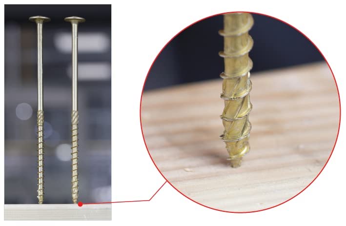 Holzschrauben von Keple 8 mm x 140 mm - Selbstschneidende Torx-Schrauben für Holz &amp; Bahnschwellen La