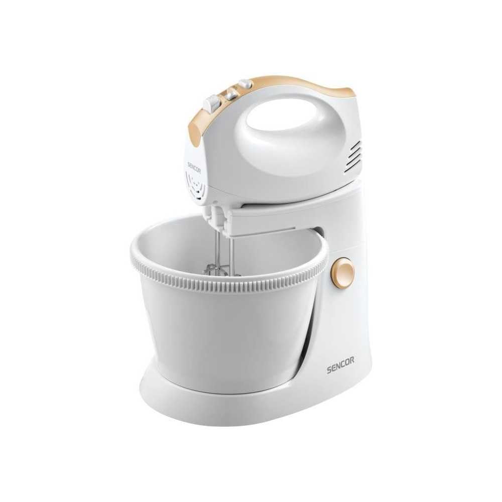 Handmixer mit Drehschale, 500 W, Weiss