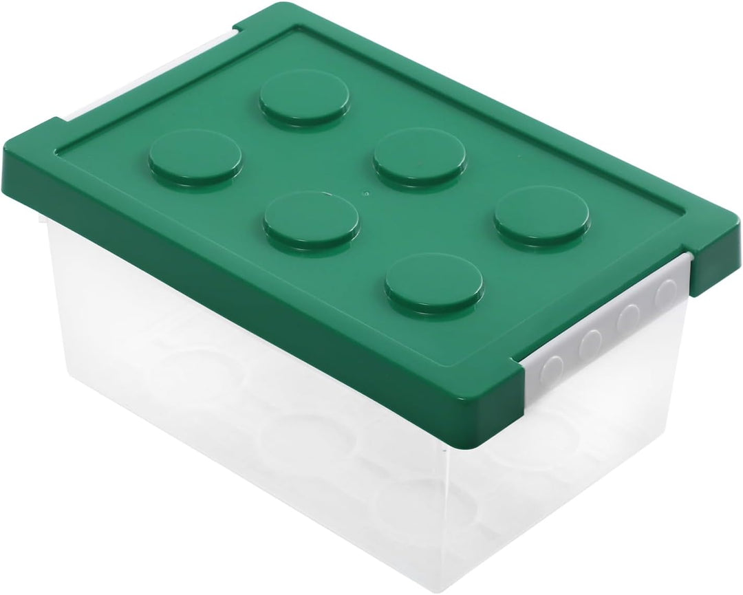 4er-Set Stapelbar Aufbewahrungsboxen mit Deckel I Transparente Sortierbox aus PP I Spielzeugkiste fü