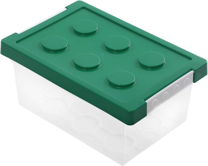 4er-Set Stapelbar Aufbewahrungsboxen mit Deckel I Transparente Sortierbox aus PP I Spielzeugkiste fü