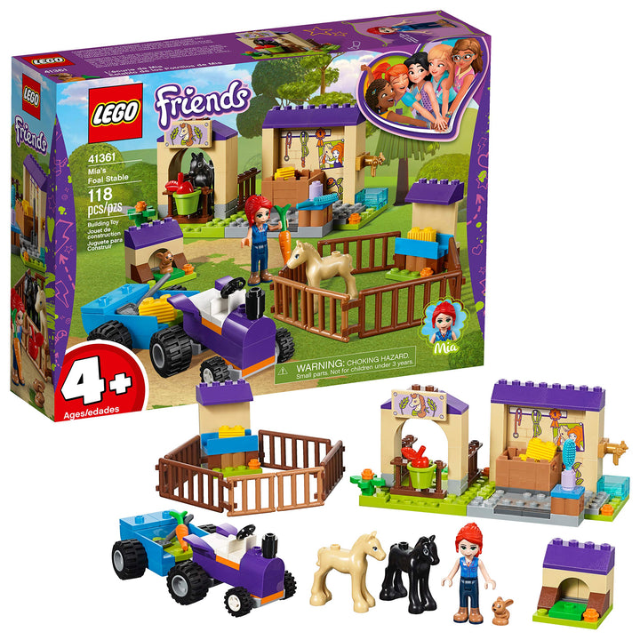 Friends Lego 4+ Mias Stall mit Fohlen &amp; Paddock 41361 Bauset, Neu 2019 (118 Teile)