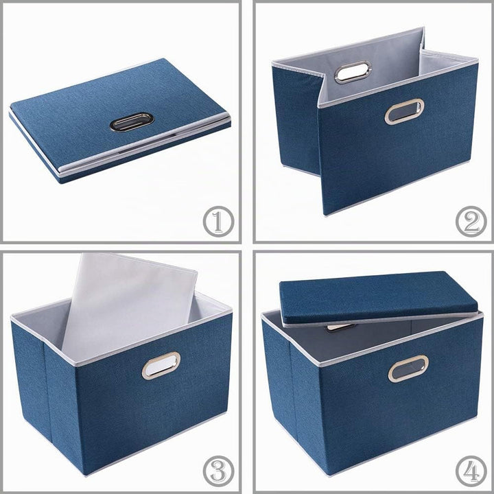 PRANDOM Faltbare Aufbewahrungswürfel mit Deckel [1er Pack] Stoff Faltbare Aufbewahrungsboxen Organiz