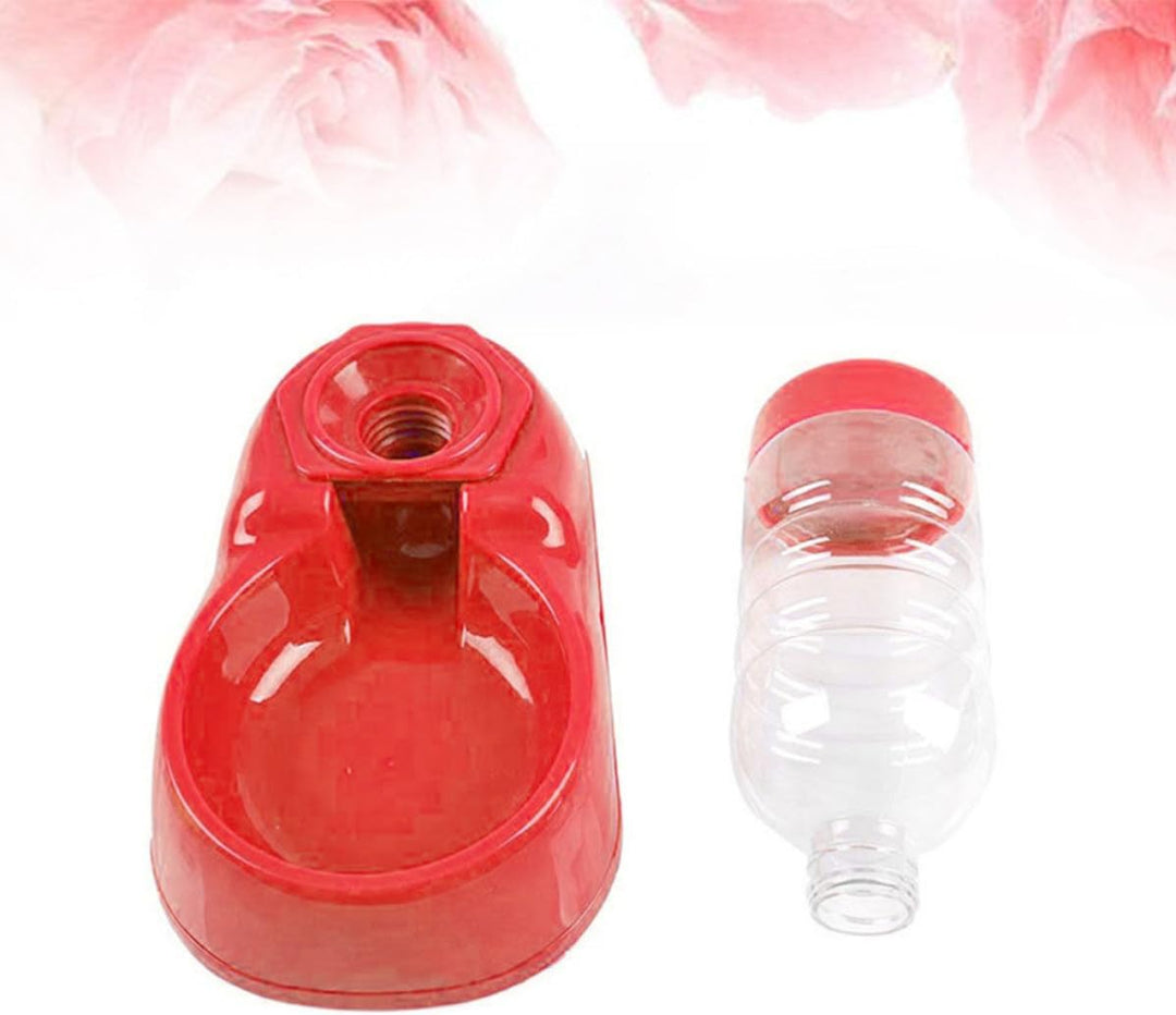 350ml Automatischer Haustier Wasserspender, Kunststoff Rot für Katzen