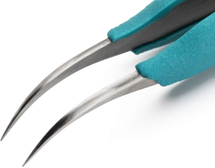 Weller Erem E7SA Ergonomische Präzisionspinzette mit Gebogenen Starken Spitzen
