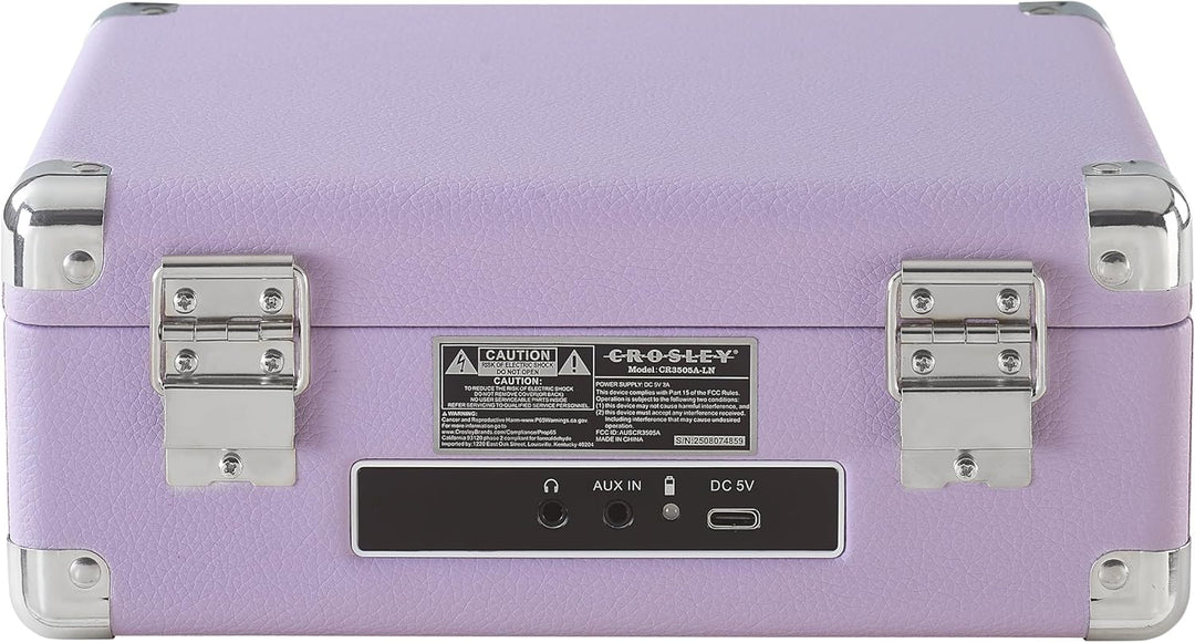 Crosley CR3505A-LN Cruiser Retro tragbarer CD-Player mit Stereo-Bluetooth-Lautsprechern und FM-Radio