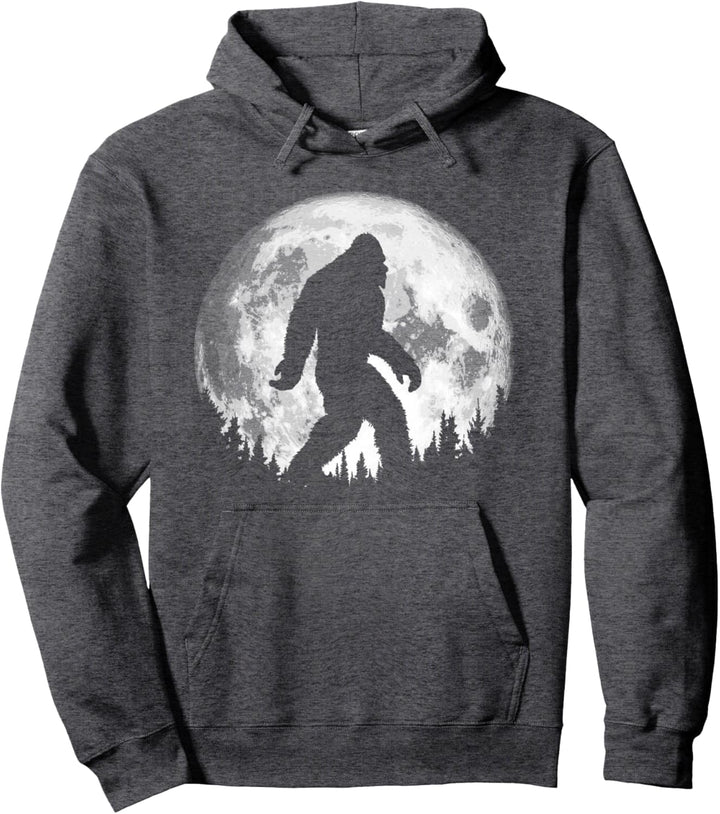 Bigfoot Night Stroll! Cool Full Moon &amp; Trees Sasquatch Pullover Hoodie