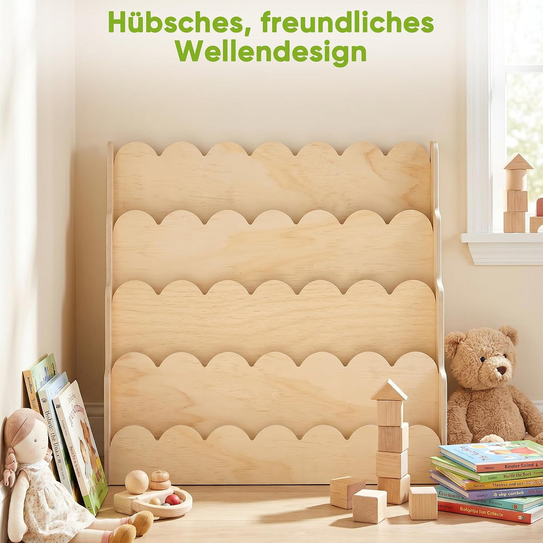 Bücherregal Kinder aus Holz - für Kinderzimmer (80x38x80 cm)