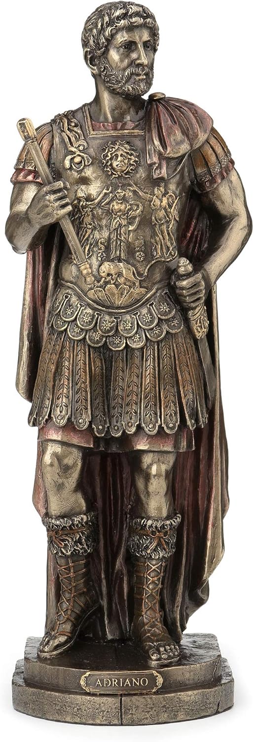 Veronese Design Harz Statuen römischen Kaiser Hadrian Bronze Statue 7,6 x 24,8 x 7,6 cm Bronze