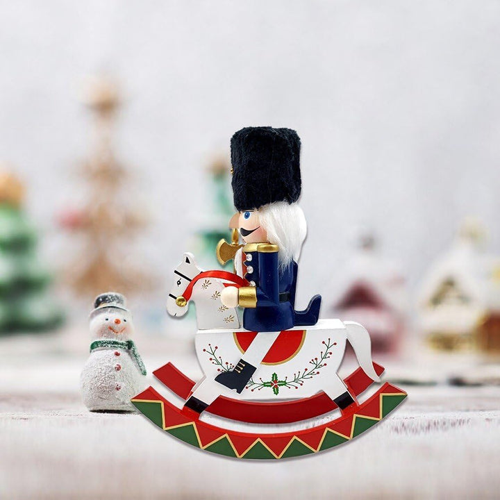 Nussknacker, Holzton, Weihnachtsdekoration, Hölzerne Nussknacker-Figur, Tischdekoration für Wohnzimm