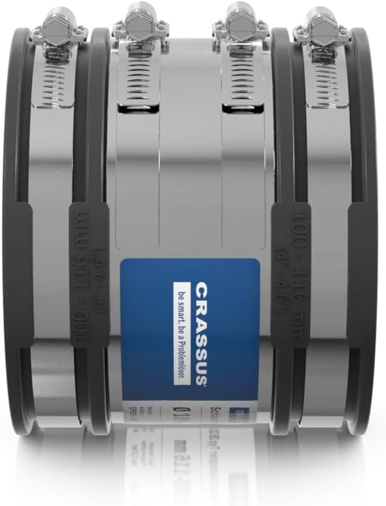 Crassus Schlauchadapter CSC 115 Typ 2B, EPDM / V2A, 1 Stück, 100-115 mm, CRA14037, 100-115 mm