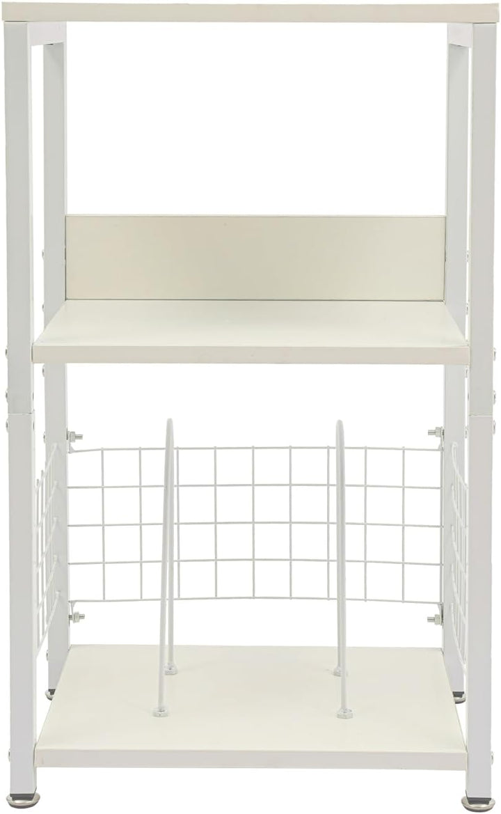 Möbelstück, Vinyl, weiss, 3 Ebenen, Eisen und MDF-Holz, Traglast 45 kg, 2