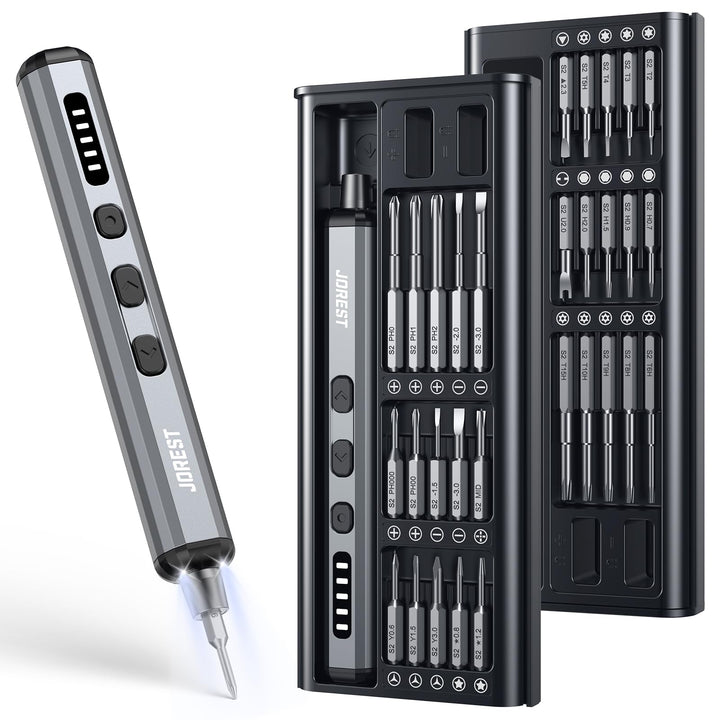 JOREST Mini Elektro Schraubendreher Set, 38 in 1Magnetische Präzisions Schraubendreher Kit, Reparatu