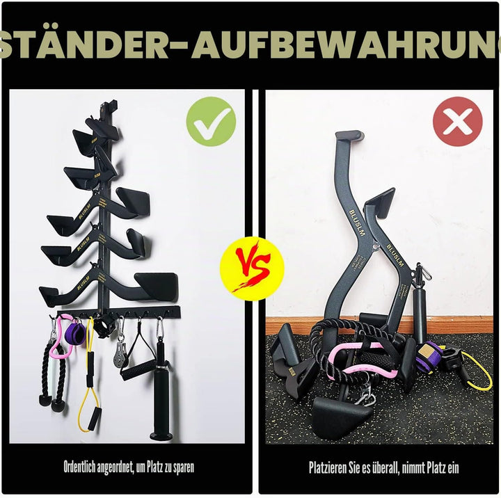 Gym Fitness Lat-Pull-Down-Stange Aufbewahrungsregal für Mag-Grip, robuster A-Rahmen-Ständer für Lat-
