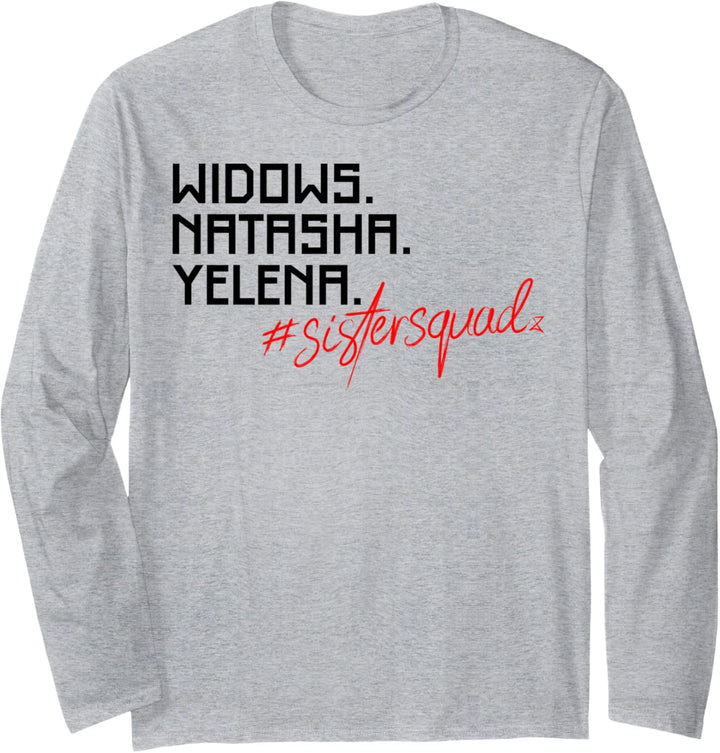 Marvel Black Widow Natasha Yelena Sister Squad Langarmshirt
