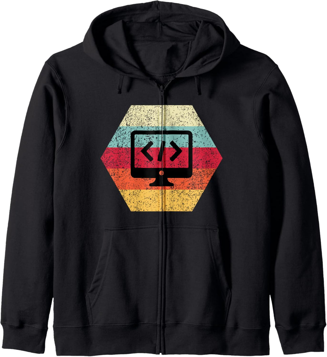 Retro Vintage Web Entwickler CSS JavaScript HTML Kapuzenjacke